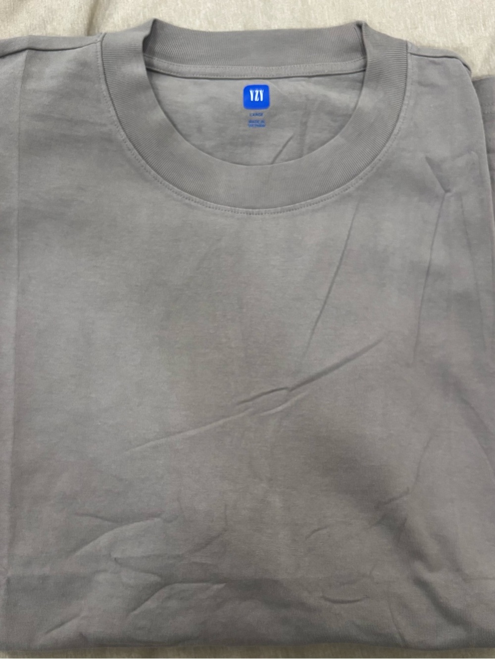 YZY x Gap collab heavyweight Men's Crewneck T-Shirt - Gray